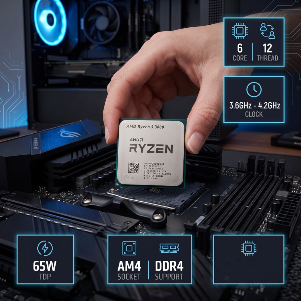 AMD Ryzen 5 3600 Masaüstü İşle - Pc Gaming Amd Ryzen 5 incelemesi ve fiyatı