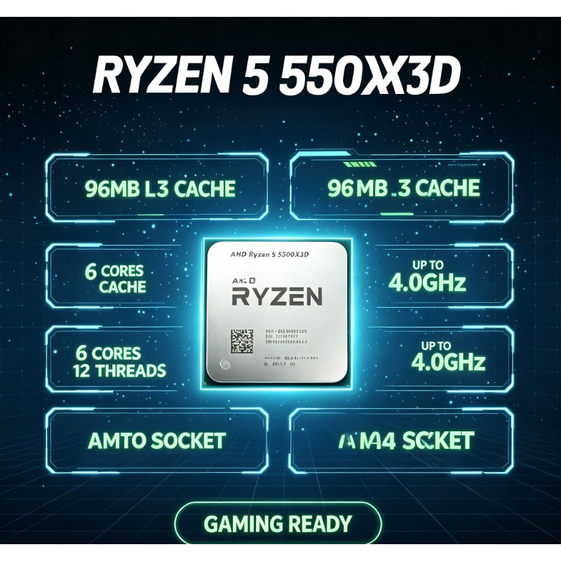 AMD Ryzen 5 5500X3D DIY Oyun B - Pc Gaming Amd Ryzen 5 incelemesi ve fiyatı